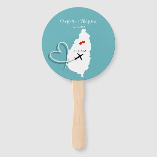 Wedding Destination St Lucia Fächer (Vorderseite)