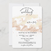 Wedding Destination Watercolor - Weltkarte Herzlic Einladung (Vorderseite)