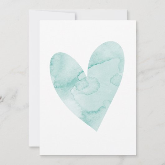 Wedding Destination Watercolor - Weltkarte Herzlic Einladung (Rückseite)