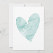 Wedding Destination Watercolor - Weltkarte Herzlic Einladung (Rückseite)