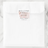 Wedding Destination Willkommensgast Gefallen Quadratischer Aufkleber (Tasche)