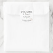 Wedding Destination Willkommensgast Gefallen Quadratischer Aufkleber (Tasche)
