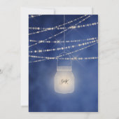 Wedding Destination World Map Light Jar and Heart Einladung (Rückseite)