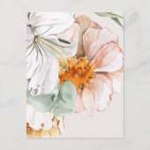 Wedding Details Card | Blush Peach Floral Begleitkarte (Rückseite)