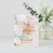 Wedding Details Card | Blush Peach Floral Begleitkarte (Stehend Vorderseite)