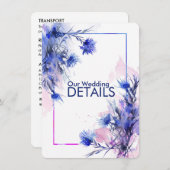 💍 Wedding DETAILS Cornflower Reverie Begleitkarte (Vorne/Hinten)