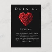 Wedding Details-Heart Shaped Red Roses Begleitkarte (Vorderseite)