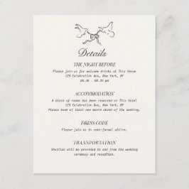 Wedding Details Illustrated Birds Begleitkarte