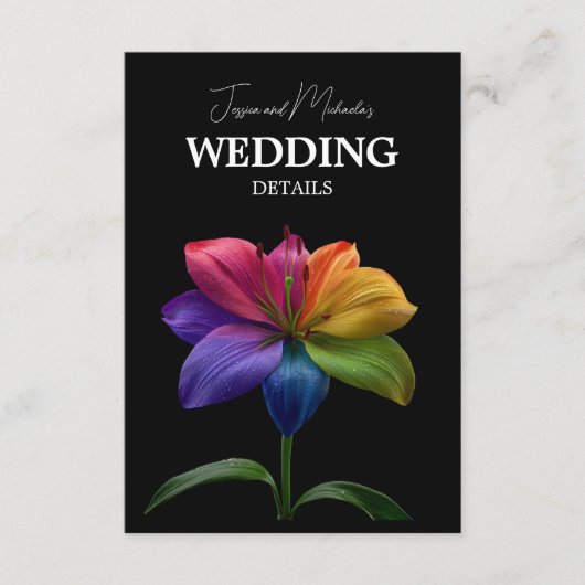 🌈 Wedding Details QR code Begleitkarte (Vorderseite)