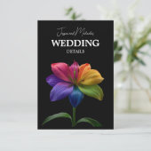 🌈 Wedding Details QR code Begleitkarte (Stehend Vorderseite)