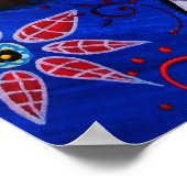 Wedding Dia de los Muertos Couple Poster (Ecke)