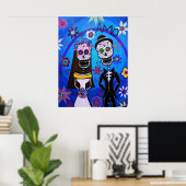 Wedding Dia de los Muertos Couple Poster (Heimbüro)