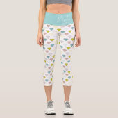 Wedding Diamond Chic Moderne Bridge Personalisiert Capri Leggings (Vorderseite)