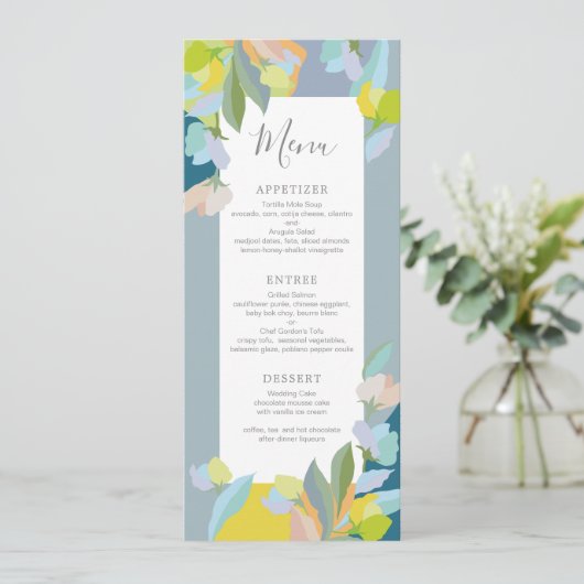 Wedding Dinner Menu Menükarte (Stehend Vorderseite)