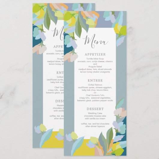 Wedding Dinner Menu Menükarte (Vorne/Hinten)