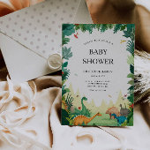 Wedding Dinosaur Babydusche Einladung