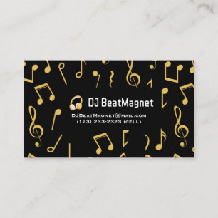 Wedding Dj Business Cards Beruflich Deejay Visitenkarte