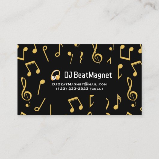 Wedding Dj Business Cards Beruflich Deejay Visitenkarte (Vorderseite)