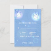 Wedding Dobe Blue Light RSVP Karte (Vorderseite)