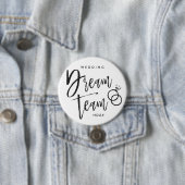 Wedding Dream Team | Black Script Rings Two Button (Beispiel)