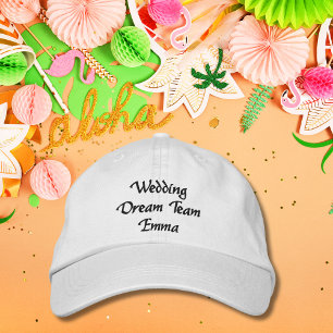 Wedding Dream Team, Bride, Bachelorette Personalis Bestickte Baseballkappe
