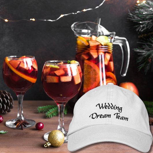 Wedding Dream Team,Bride,Bachelorette Personalized Bestickte Baseballkappe