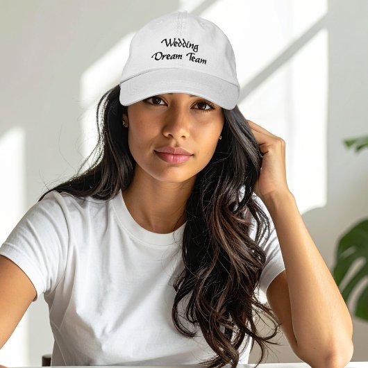 Wedding Dream Team,Bride,Bachelorette Personalized Bestickte Baseballkappe