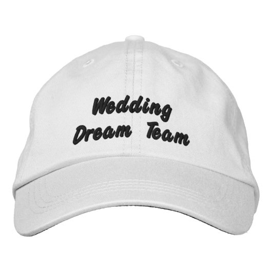 Wedding Dream Team, Bridge, Junggeselinnen-Abschie Bestickte Baseballkappe (Vorderseite)
