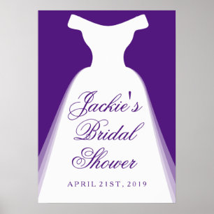 Wedding Dress Bridal Shower Poster