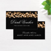 Wedding Drink Voucher Gold Hollywood Glam (Schreibtisch)