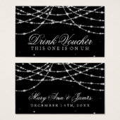 Wedding Drink Voucher Sparkling String Black (Vorne & Hinten)