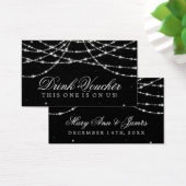 Wedding Drink Voucher Sparkling String Black (Schreibtisch)