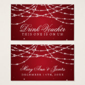 Wedding Drink Voucher Sparkling String Red (Vorne & Hinten)