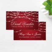 Wedding Drink Voucher Sparkling String Red (Schreibtisch)
