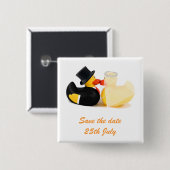Wedding Ducks 2. Badge Button (Vorne & Hinten)