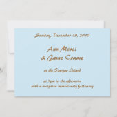 Wedding durch die Strand-kundenspezifische Einladung (Rückseite)