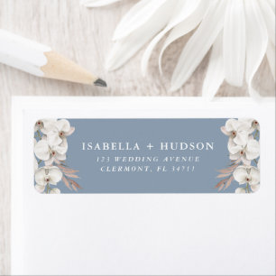 Wedding Dusty Blue Orchid Rücksendeadresse