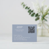 Wedding Dusty Blue UAWG Online QR Code Foto Begleitkarte (Stehend Vorderseite)