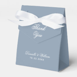 Wedding Dusty Blue Vielen Dank für einfache Kallig Geschenkschachtel