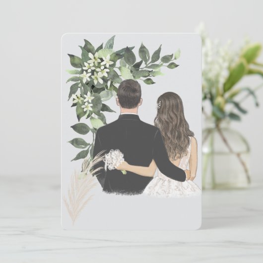 Wedding einladung (Stehend Vorderseite)