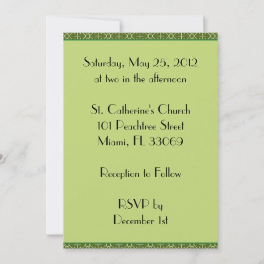 Wedding Einladung (Rückseite)