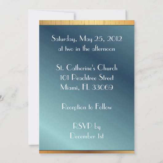 Wedding Einladung (Rückseite)