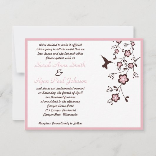 Wedding Einladung (Vorderseite)