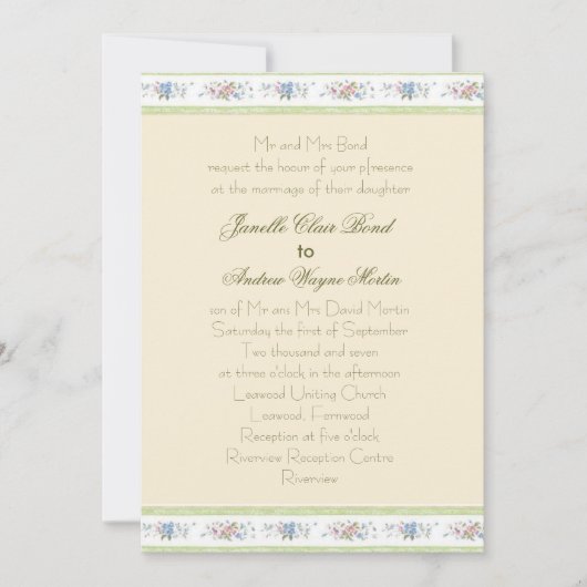 Wedding Einladung (Vorderseite)