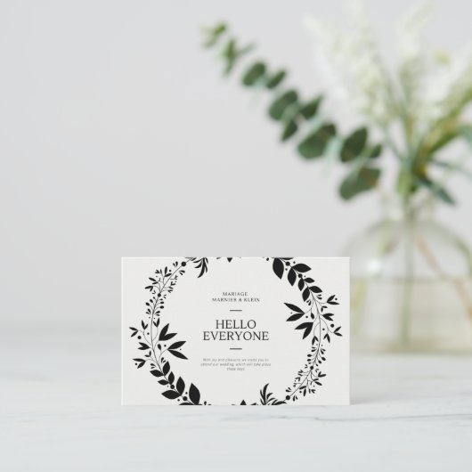 Wedding Einladung (Stehend Vorderseite)