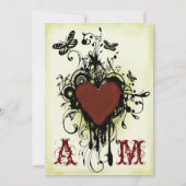 Wedding Einladung 2 der Vintagen (Vorderseite)