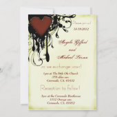 Wedding Einladung 2 der Vintagen (Rückseite)