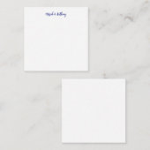 Wedding Elegant Creative Classical Blue White Mitteilungskarte (Vorne/Hinten)