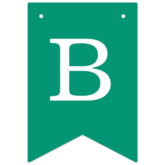 Wedding Emerald Green einfache Braut und Namen Wimpelkette (Erste Fahne)