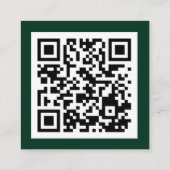 Wedding Emerald Green & Gold Schriftart Begleitkarte (Rückseite)